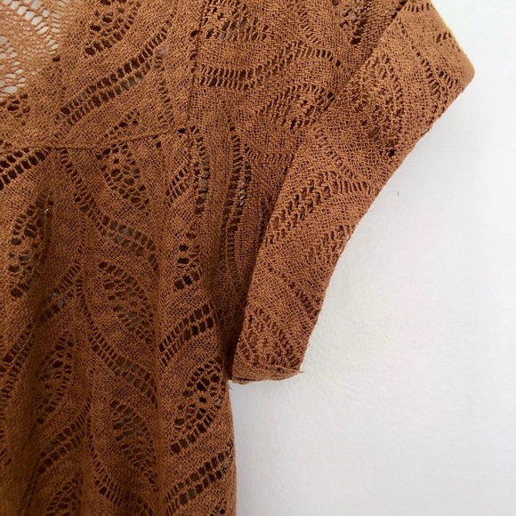 ROSETTE Airy taupe lace blouse (L) - Picture 3 of 3